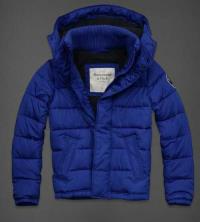 heren abercrombie fitch hooded donsjassen blauw Overhemd Uitgaan 6pk4o228